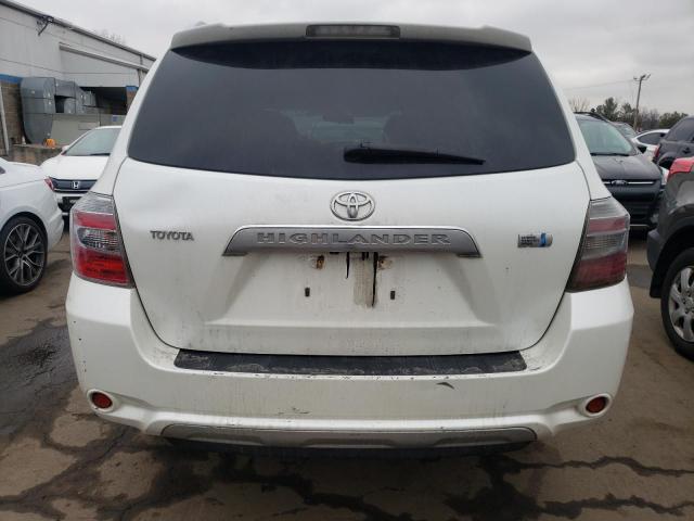 JTEEW41A682015911 - 2008 TOYOTA HIGHLANDER HYBRID WHITE photo 6