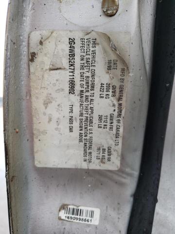 2G4WB52K7Y1166902 - 2000 BUICK REGAL LS 银色 照片 12