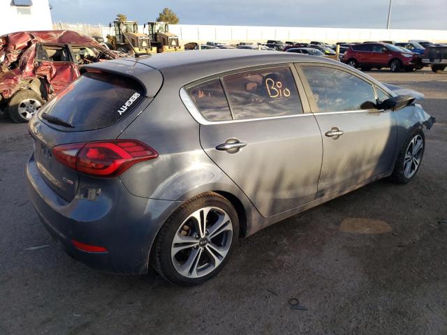 KNAFX5A85G5585224 - 2016 KIA FORTE EX BLUE photo 3