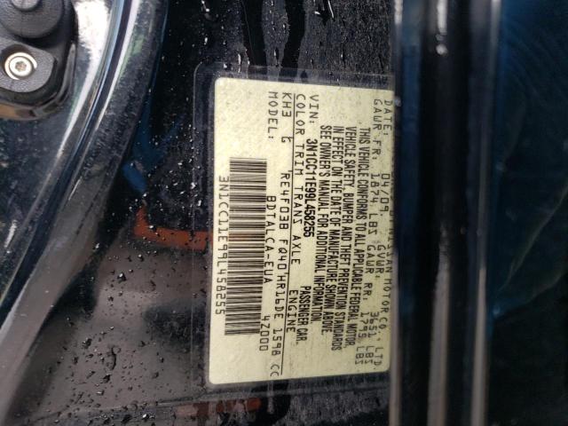 3N1CC11E99L458255 - 2009 NISSAN VERSA S BLACK photo 12