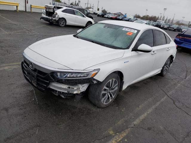 1HGCV3F18LA010615 - 2020 HONDA ACCORD HYBRID WHITE photo 1