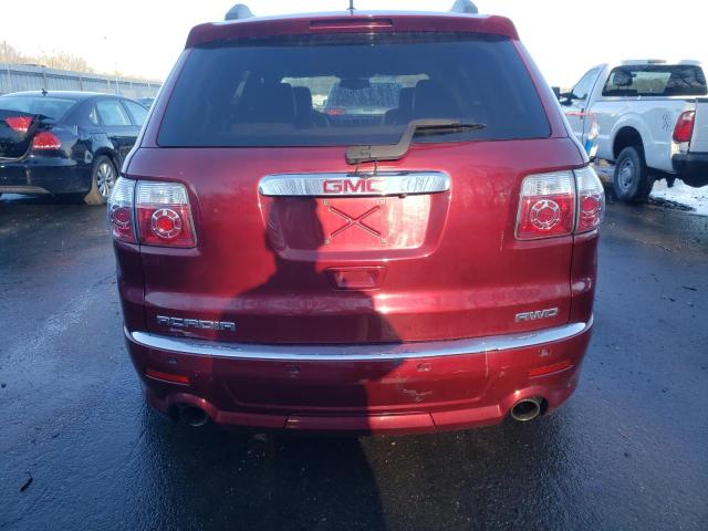 1GKKVTED6BJ275736 - 2011 GMC ACADIA DENALI RED photo 6