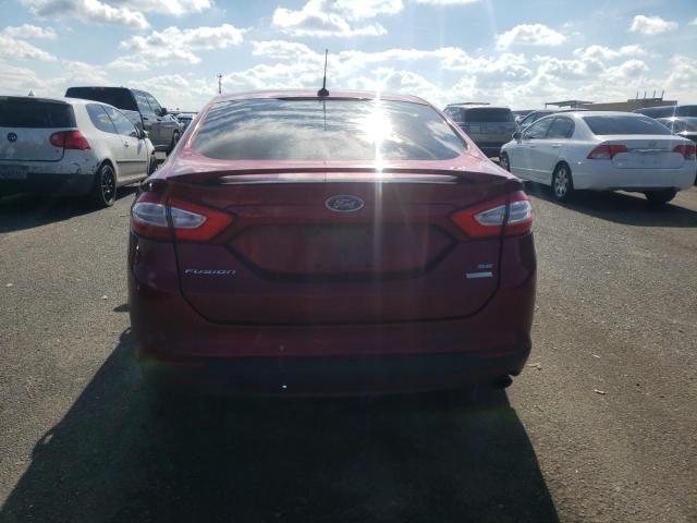 3FA6P0HD0GR291564 - 2016 FORD FUSION SE RED photo 6