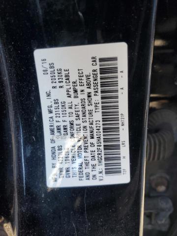 1HGCR2F85HA004273 - 2017 HONDA ACCORD EXL BLACK photo 12