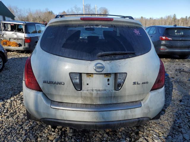 JN8AZ08W36W536888 - 2006 NISSAN MURANO SL WHITE photo 6