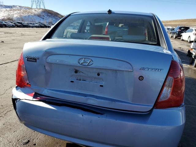 KMHCN4ACXBU615709 - 2011 HYUNDAI ACCENT GLS BLUE photo 6