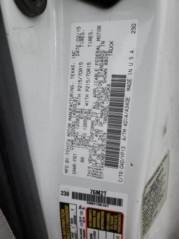 5TFTX4CN6FX057679 - 2015 TOYOTA TACOMA ACCESS CAB თეთრი ფოტო 12