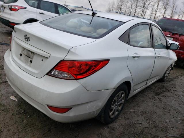 KMHCT4AE8DU278709 - 2013 HYUNDAI ACCENT GLS WHITE photo 3