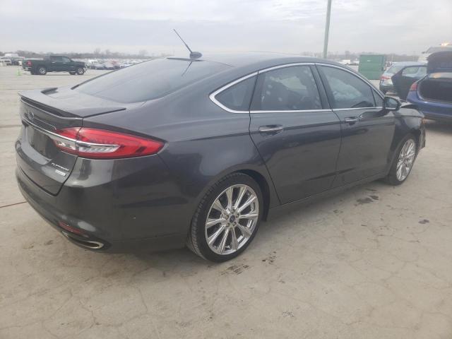 3FA6P0K97HR175140 - 2017 FORD FUSION TITANIUM GRAY photo 3