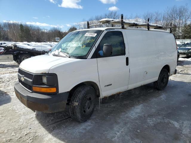 1GCGG25C981199533 - 2008 CHEVROLET CHEVY VAN WHITE photo 1