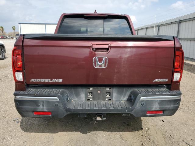 5FPYK3F74HB012305 - 2017 HONDA RIDGELINE RTL BURGUNDY photo 6