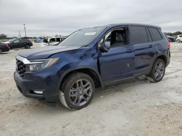 5FNYF8H52NB029721 - 2022 HONDA PASSPORT EXL BLUE photo 1