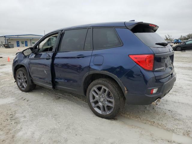 5FNYF8H52NB029721 - 2022 HONDA PASSPORT EXL BLUE photo 2