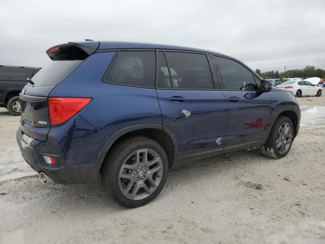 5FNYF8H52NB029721 - 2022 HONDA PASSPORT EXL BLUE photo 3