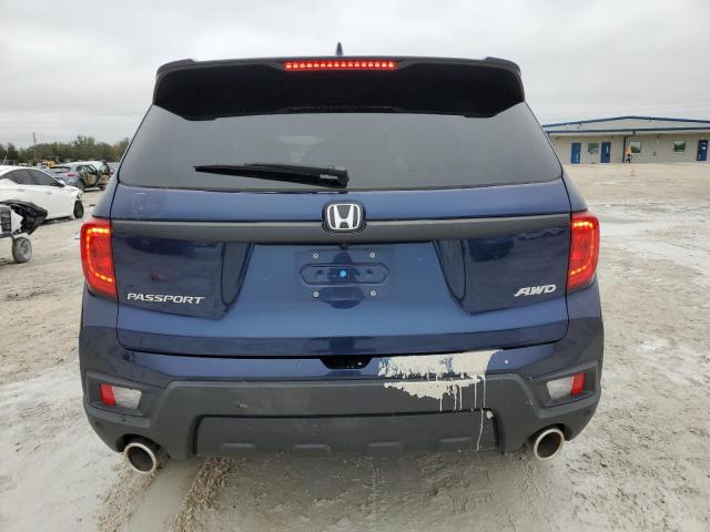 5FNYF8H52NB029721 - 2022 HONDA PASSPORT EXL BLUE photo 6