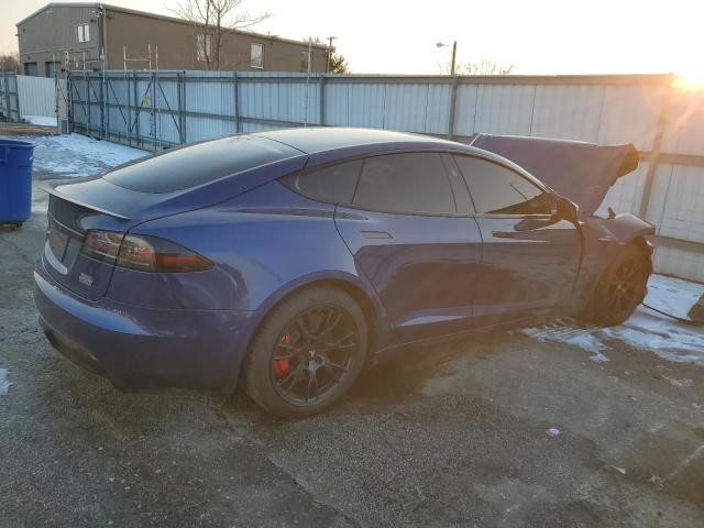 5YJSA1E66PF511667 - 2023 TESLA MODEL S BLUE photo 3