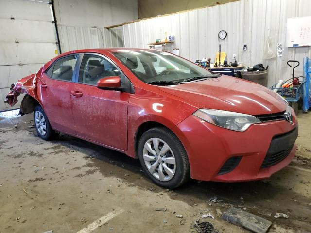 2T1BURHE8EC183839 - 2014 TOYOTA COROLLA L RED photo 4