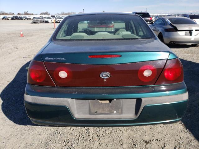 2G1WF52E519237050 - 2001 CHEVROLET IMPALA GREEN photo 6