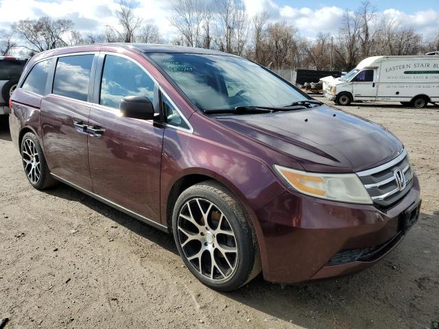 5FNRL5H29BB049848 - 2011 HONDA ODYSSEY LX BURGUNDY photo 4