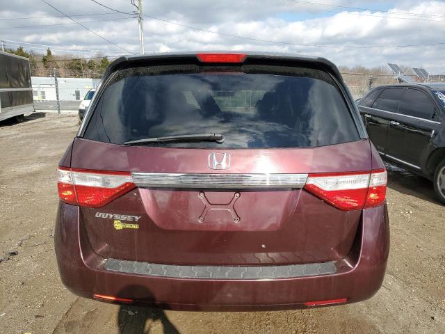 5FNRL5H29BB049848 - 2011 HONDA ODYSSEY LX BURGUNDY photo 6