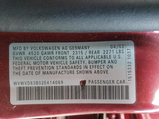 WVWVD63B02E414069 - 2002 VOLKSWAGEN PASSAT GLS MAROON photo 12