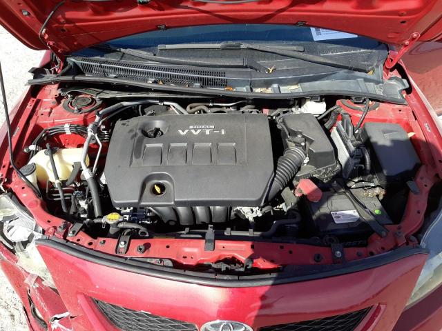 2T1BU4EE9AC426334 - 2010 TOYOTA COROLLA BASE RED photo 11