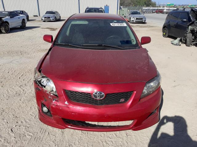 2T1BU4EE9AC426334 - 2010 TOYOTA COROLLA BASE RED photo 5