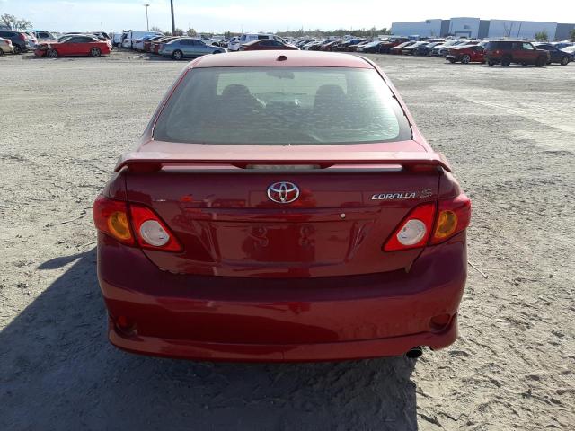 2T1BU4EE9AC426334 - 2010 TOYOTA COROLLA BASE RED photo 6