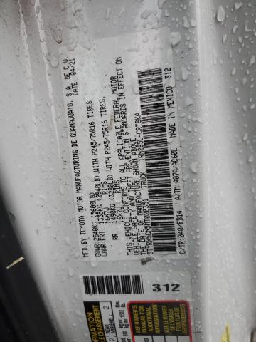 3TYRX5GN5MT020351 - 2021 TOYOTA TACOMA ACCESS CAB თეთრი ფოტო 12