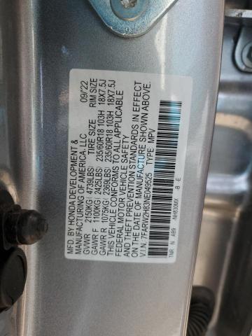 7FARW2H83NE049525 - 2022 HONDA CR-V EXL SILVER photo 13