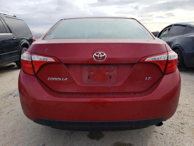 5YFBURHEXFP231780 - 2015 TOYOTA COROLLA L RED photo 6