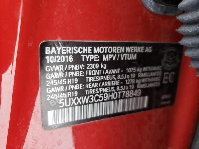 5UXXW3C59H0T78849 - 2017 BMW X4 XDRIVE28I RED photo 14