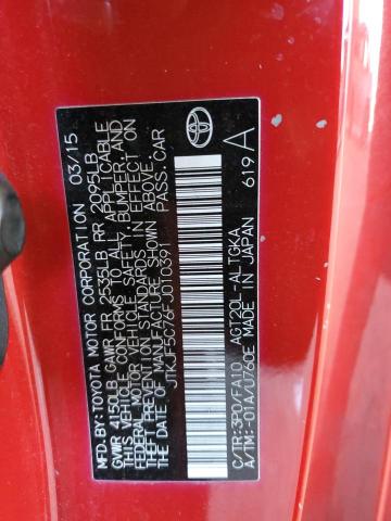 JTKJF5C76FJ010391 - 2015 TOYOTA SCION TC RED photo 12