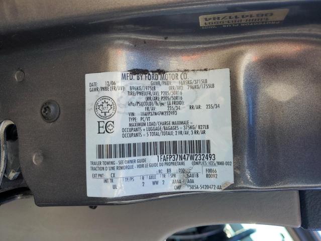 1FAFP37N47W232493 - 2007 FORD FOCUS ZX5 GRAY photo 13