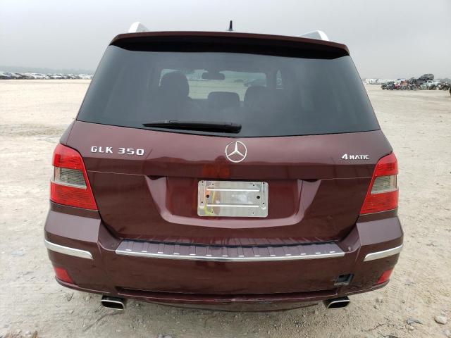 WDCGG8HB3AF477531 - 2010 MERCEDES-BENZ GLK 350 4MATIC BURGUNDY photo 6