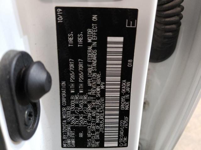 JTEBU5JR0L5762741 - 2020 TOYOTA 4RUNNER SR5/SR5 PREMIUM 白色 照片 13