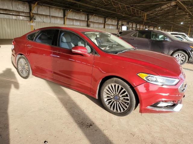 3FA6P0H90HR339934 - 2017 FORD FUSION SE RED photo 4