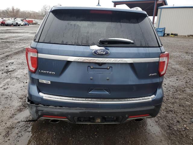 1FM5K8F80KGA91627 - 2019 FORD EXPLORER LIMITED BLUE photo 6