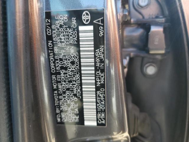 JTDKDTB38C1502825 - 2012 TOYOTA PRIUS C GRAY photo 12