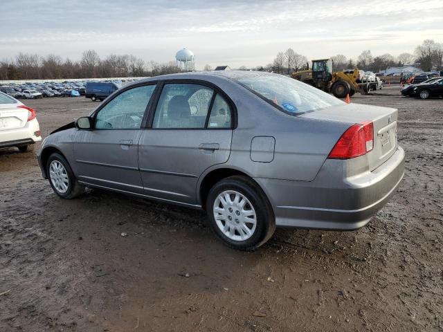 2HGES165X5H634266 - 2005 HONDA CIVIC LX GRAY photo 2