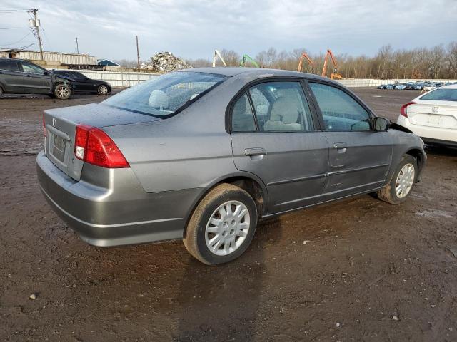 2HGES165X5H634266 - 2005 HONDA CIVIC LX GRAY photo 3