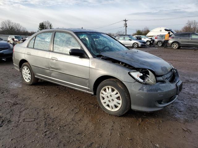 2HGES165X5H634266 - 2005 HONDA CIVIC LX GRAY photo 4