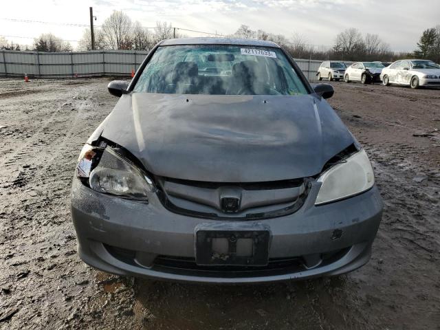 2HGES165X5H634266 - 2005 HONDA CIVIC LX GRAY photo 5