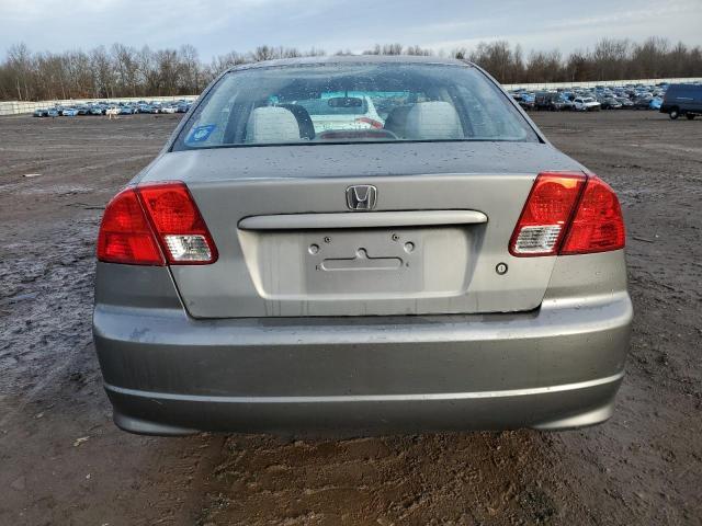 2HGES165X5H634266 - 2005 HONDA CIVIC LX GRAY photo 6