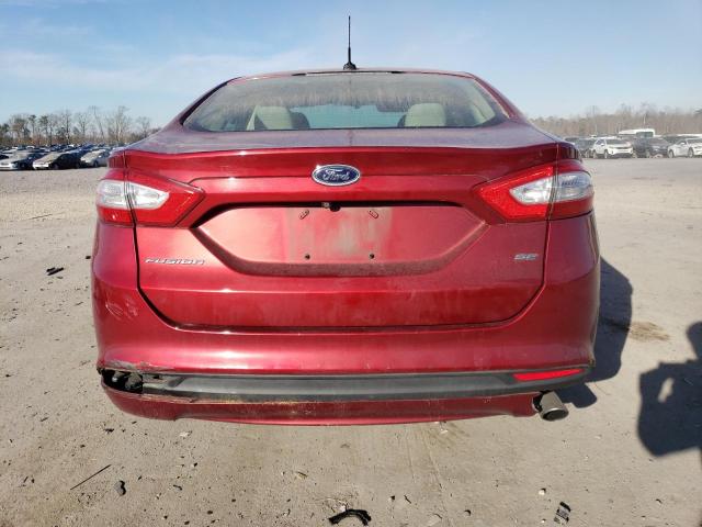 1FA6P0H7XG5112010 - 2016 FORD FUSION SE RED photo 6