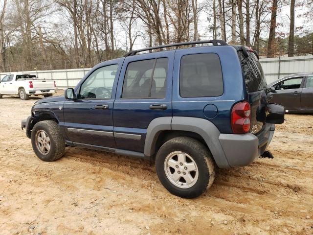 1J4GL48K75W603111 - 2005 JEEP LIBERTY SPORT BLUE photo 2