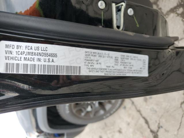 1C4PJMBX4ND554655 - 2022 JEEP CHEROKEE TRAILHAWK 黑色 照片 12