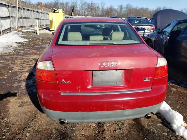 WAULC68E73A322637 - 2003 AUDI A4 1.8T QUATTRO RED photo 6