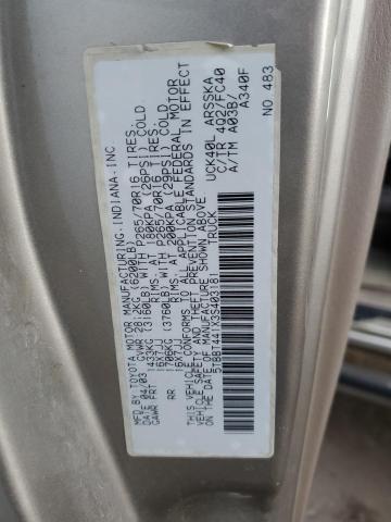 5TBBT441X3S403181 - 2003 TOYOTA TUNDRA ACCESS CAB SR5 TAN photo 12