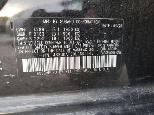 4S3GKAT60L3606545 - 2020 SUBARU IMPREZA LIMITED BLACK photo 12